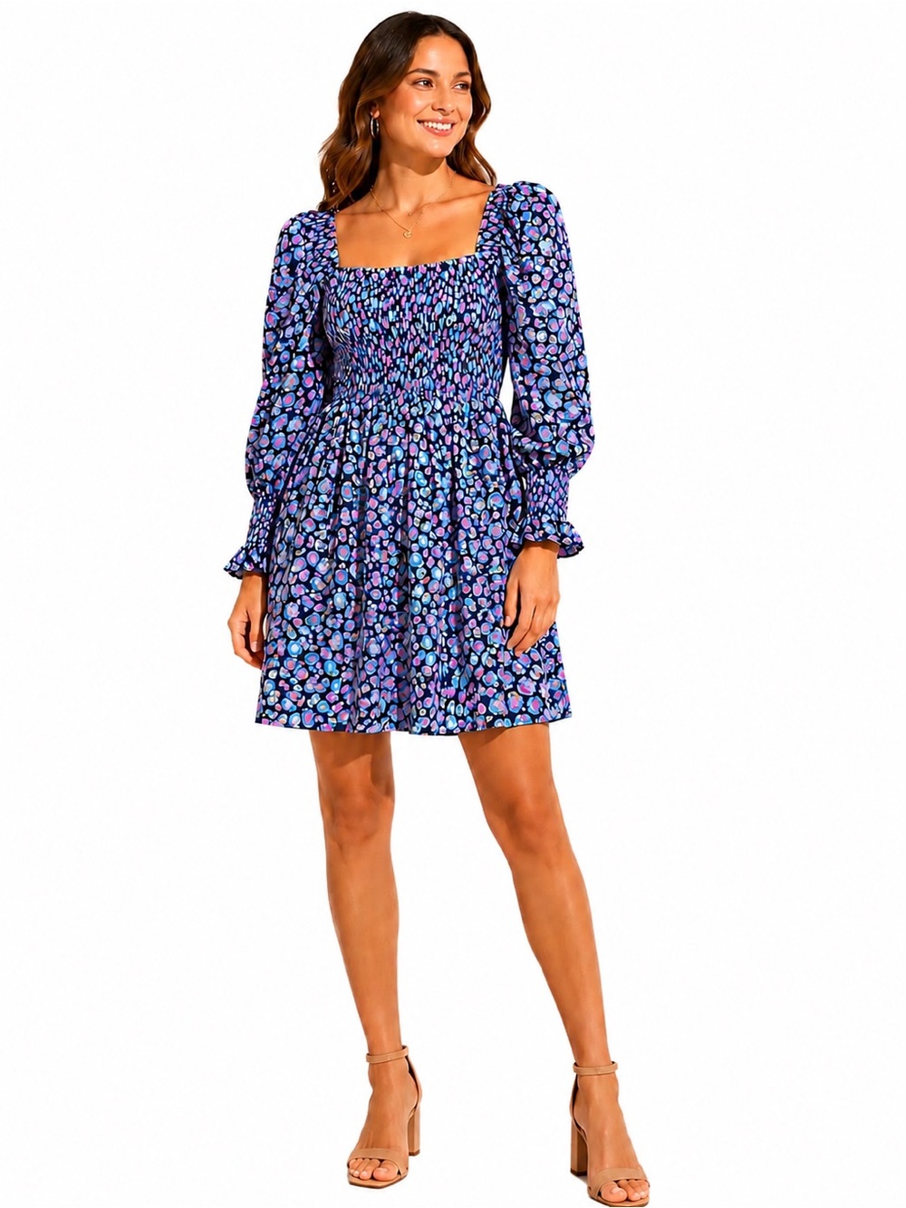 🌺 Lilly Pulitzer Beyonca Babydoll Long Sleeve Smocked Dress NWOT